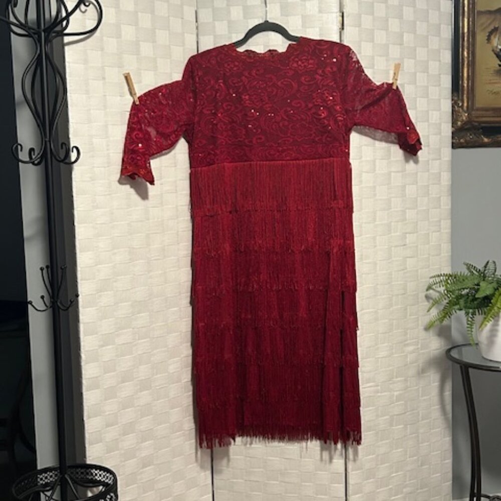 Costume: 1920s-Style Red Flapper Dress 2X